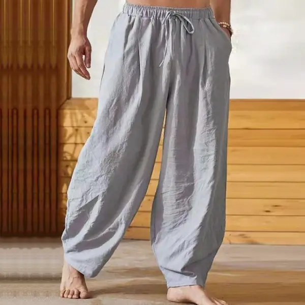 Men's Linen Plus Size Casual Pants - Honeylop.chimpone.com 
