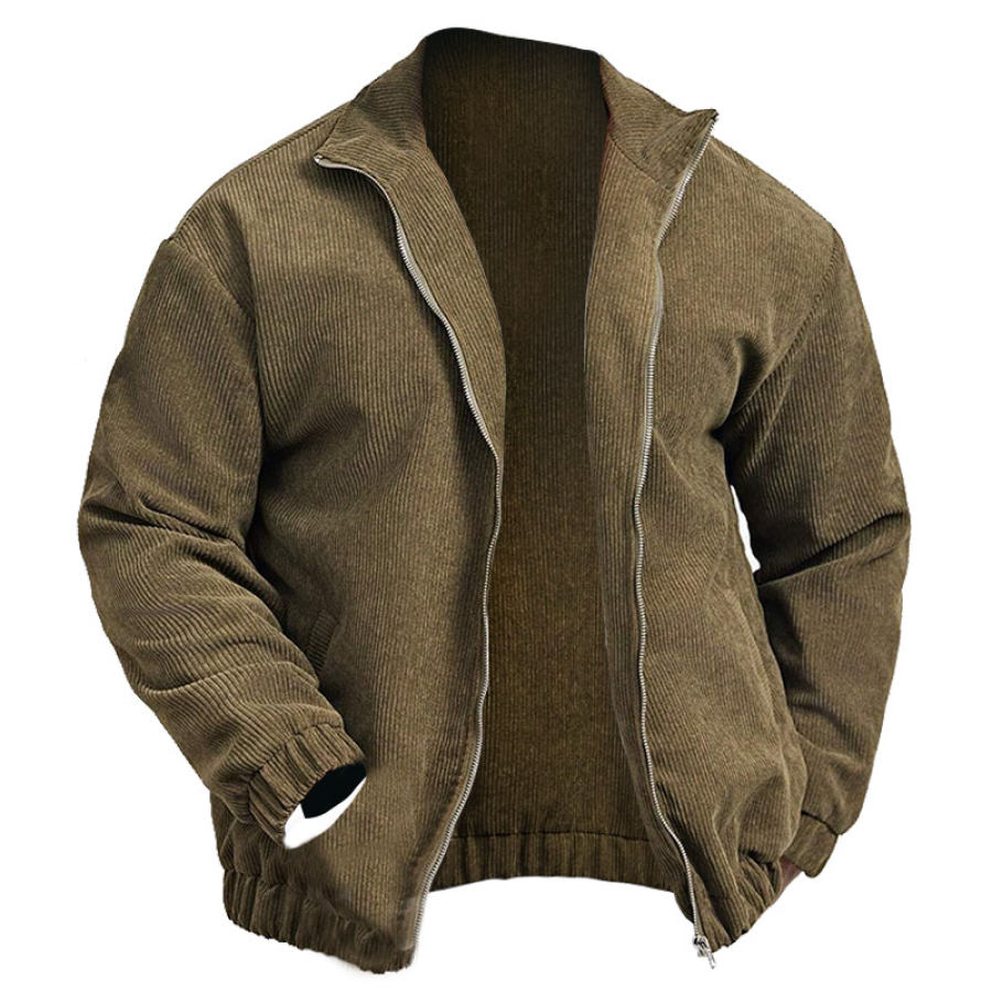 

Herren-Freizeitjacke Aus Cord Im Vintage-Stil Mit Revers