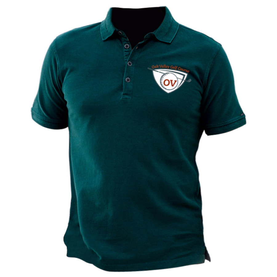 

Men's Oak Valley Golf Course Polo Shirt Everyday Casual Pullover