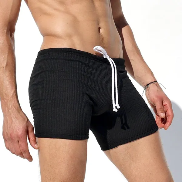 Men's Solid Color Tight Sexy Shorts - Ootdyouth.com 
