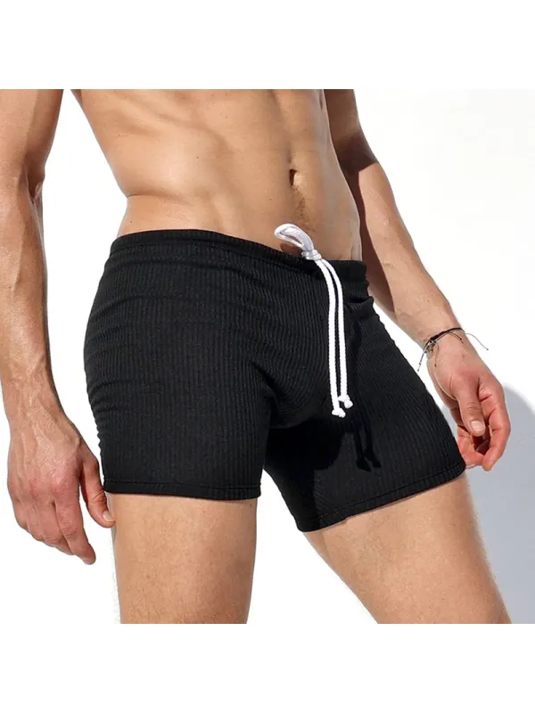 Men's Solid Color Tight Sexy Shorts - Ootdmw.com 