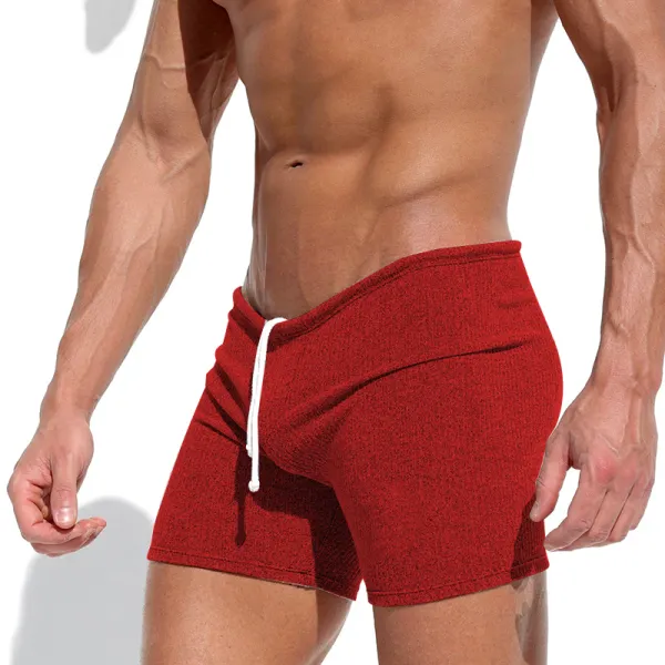 Men's Solid Color Sexy Tight Shorts - Fineyoyo.com 