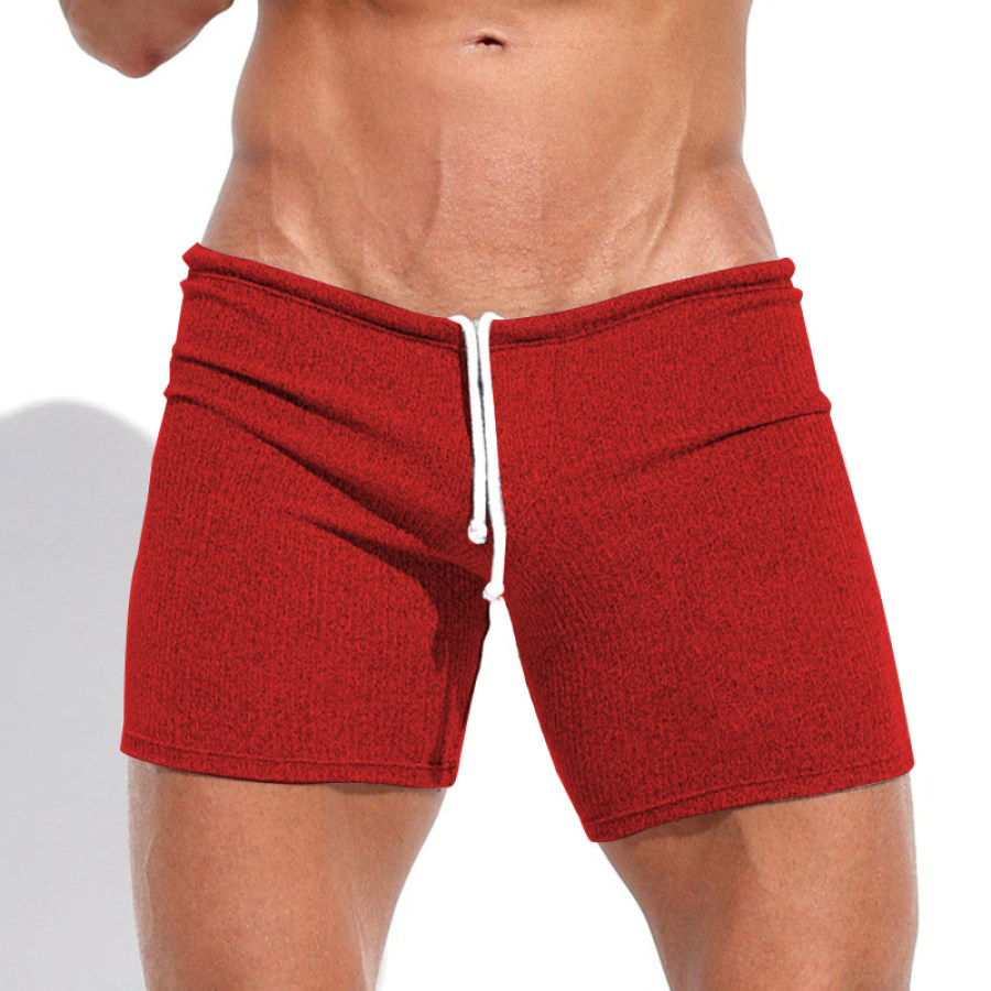 

Men's Solid Color Sexy Tight Shorts