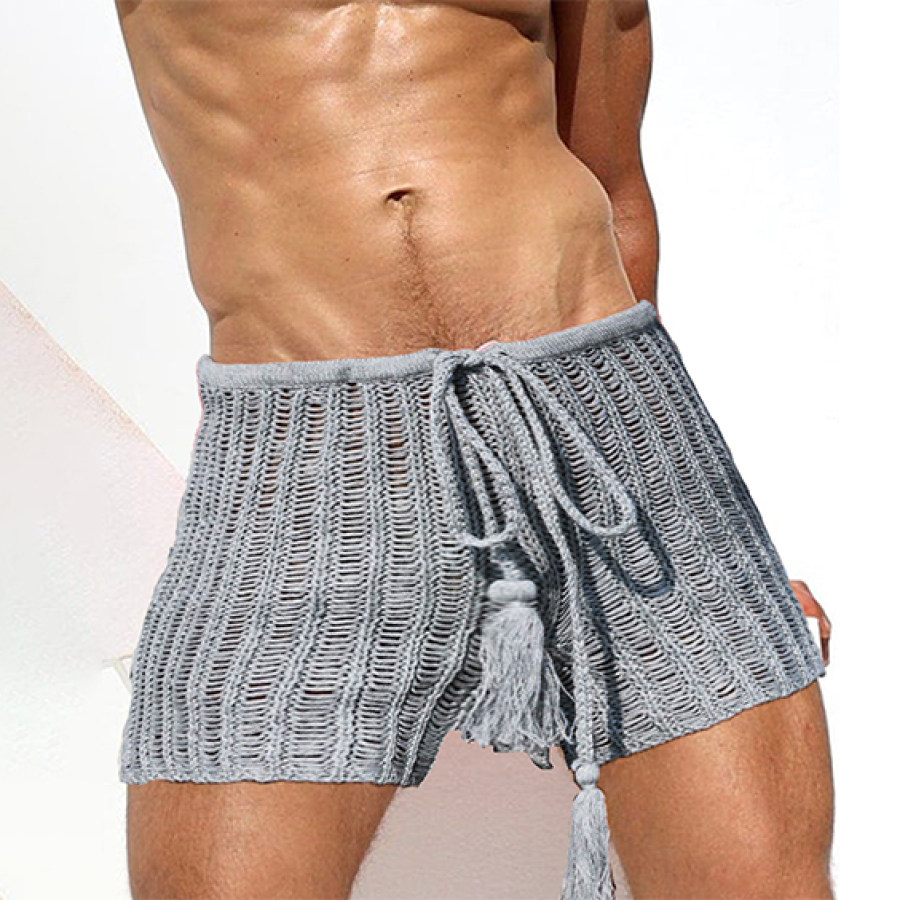 

Men's Sexy Knitted Holiday Mini Shorts