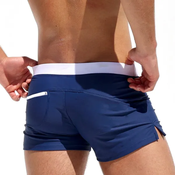 Contrasting Pocket Tight Shorts - Yiyistories.com 