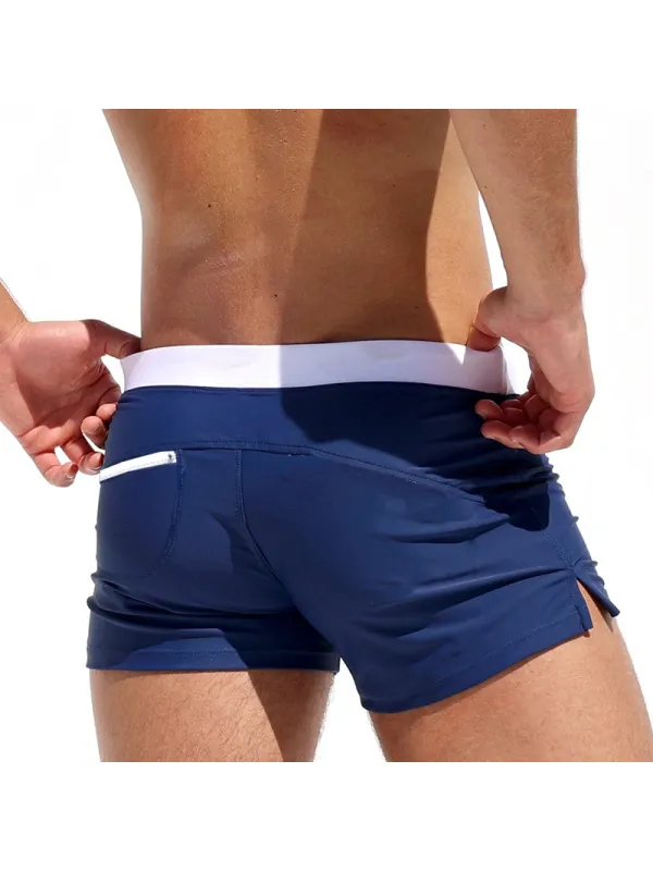 Contrasting Pocket Tight Shorts - Anrider.com 