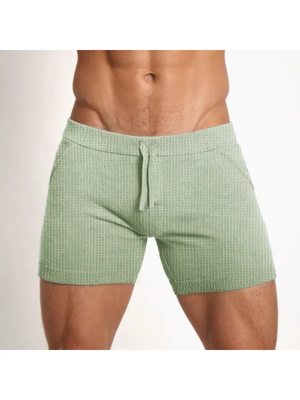 Men's Solid Color Tight Lace-up Shorts - Valiantlive.com 