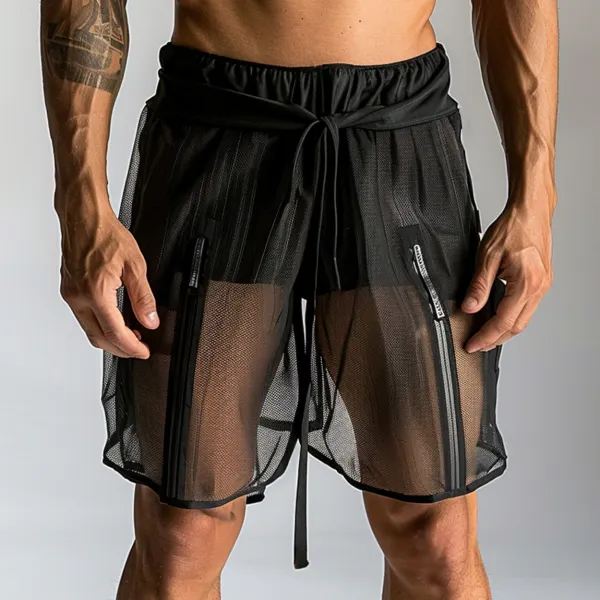 Men's Sexy Gym See-through Mesh Shorts - Yiyistories.com 