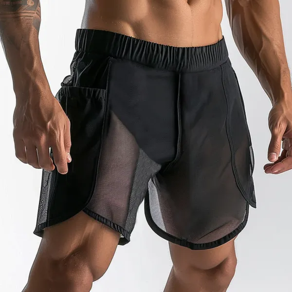 Men's Gym See-through Mesh Shorts - Yiyistories.com 