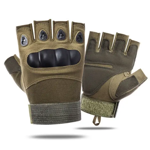 Tactical Outdoor Half Finger Gloves For Men's Protective Fitness Training Cycling Sports Anti Slip - Menilyshop.com 