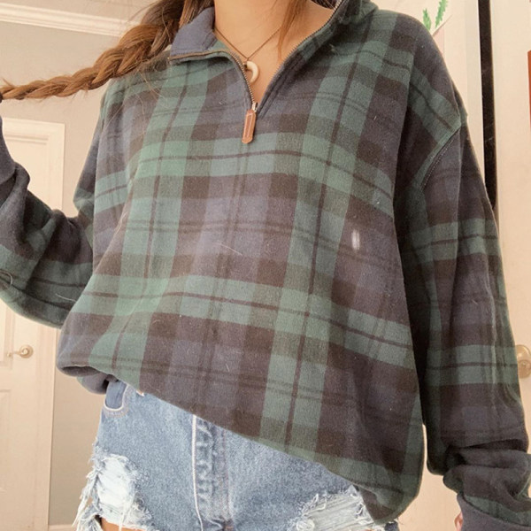 vintage collared sweatshirt