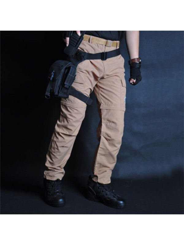 Casual mens quick drying solid colour loose long pants