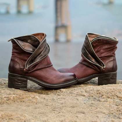 Women's thick heel ankle boots