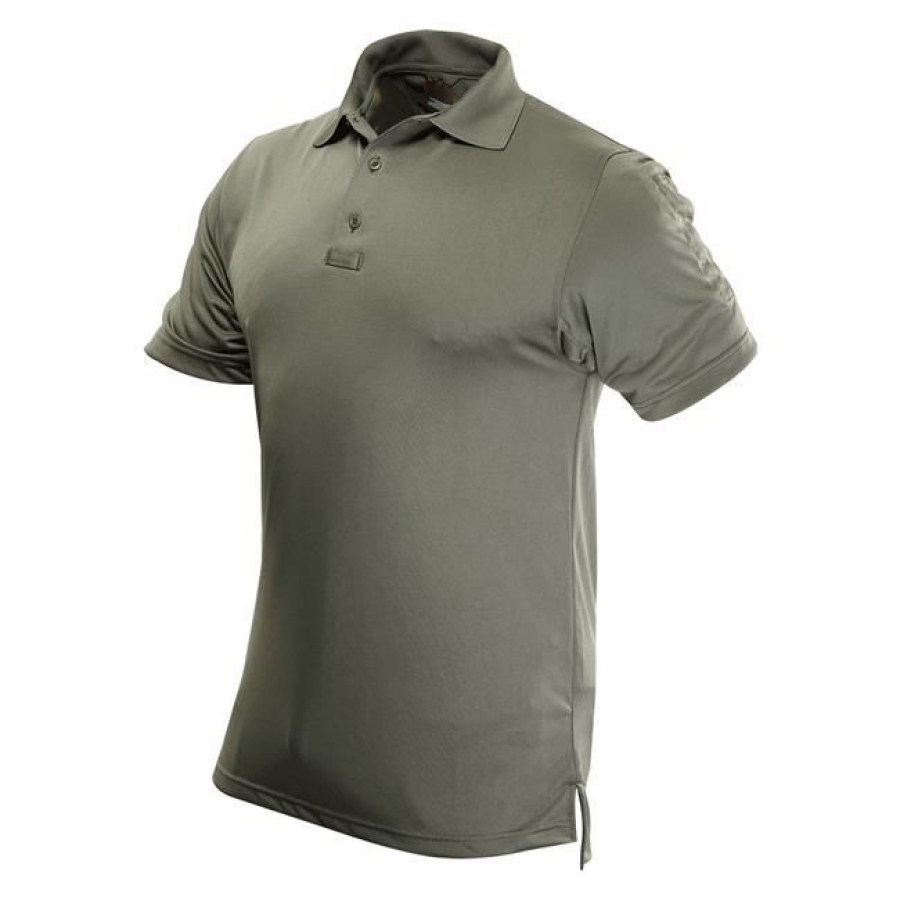 

Mens Comfortable Breathable Training Tactical Lapel T-Shirt