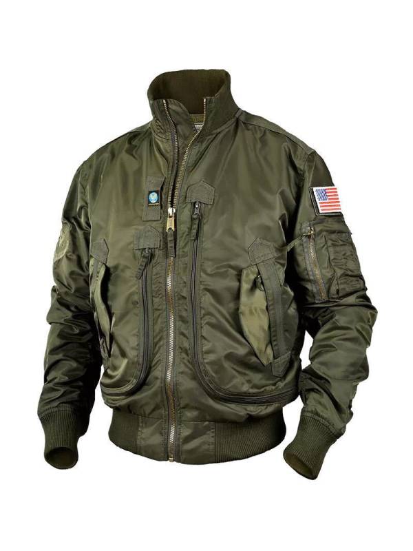 Air Force Pilot Tactical Short Sleeve Stand Collar Jacket - kalesafe.com