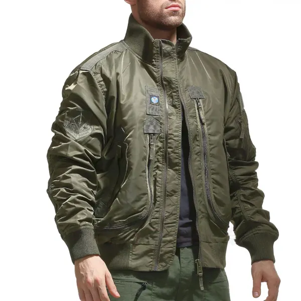 Air Force Pilot Tactical Short Sleeve Stand Collar Jacket - Kalesafe.com 