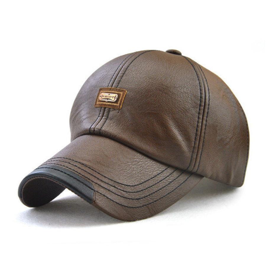 

Men PU Leather Vintage Baseball Cap