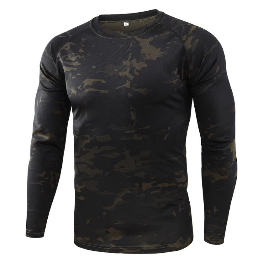 

t-shirt tactique à manches longues camouflage à séchage rapide pour homme