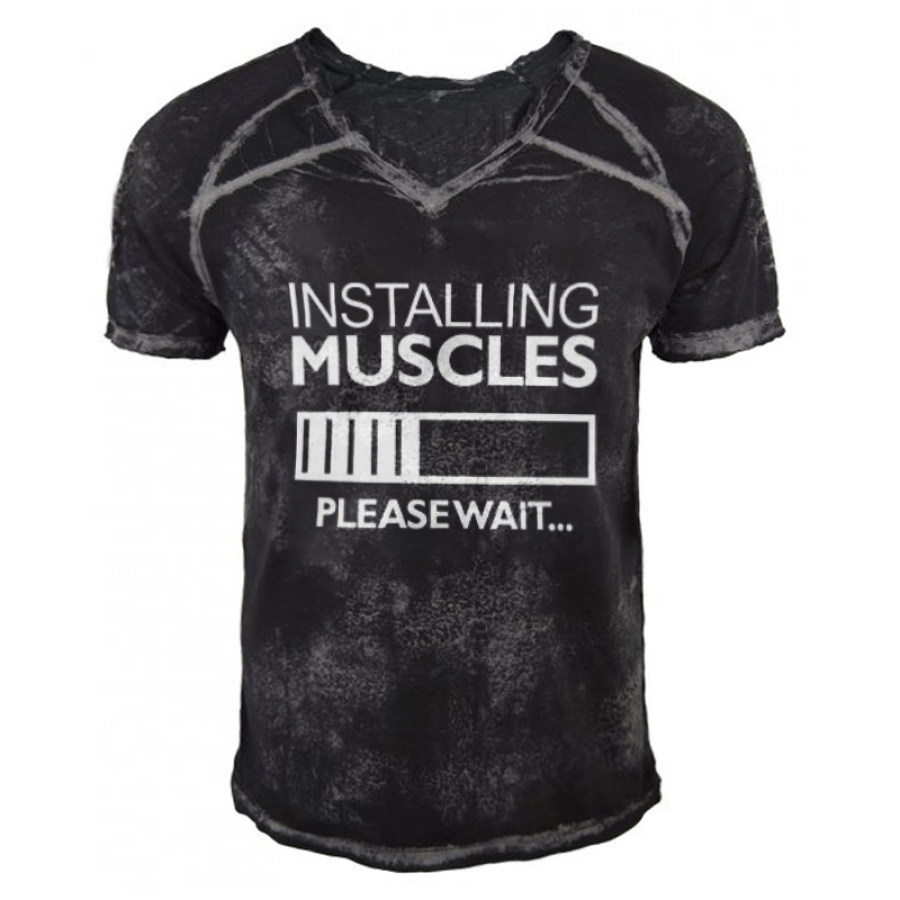 

Men's retro casual short-sleeved T-shirt