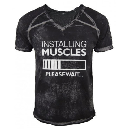 Men's retro casual short-sleeved T-shirt