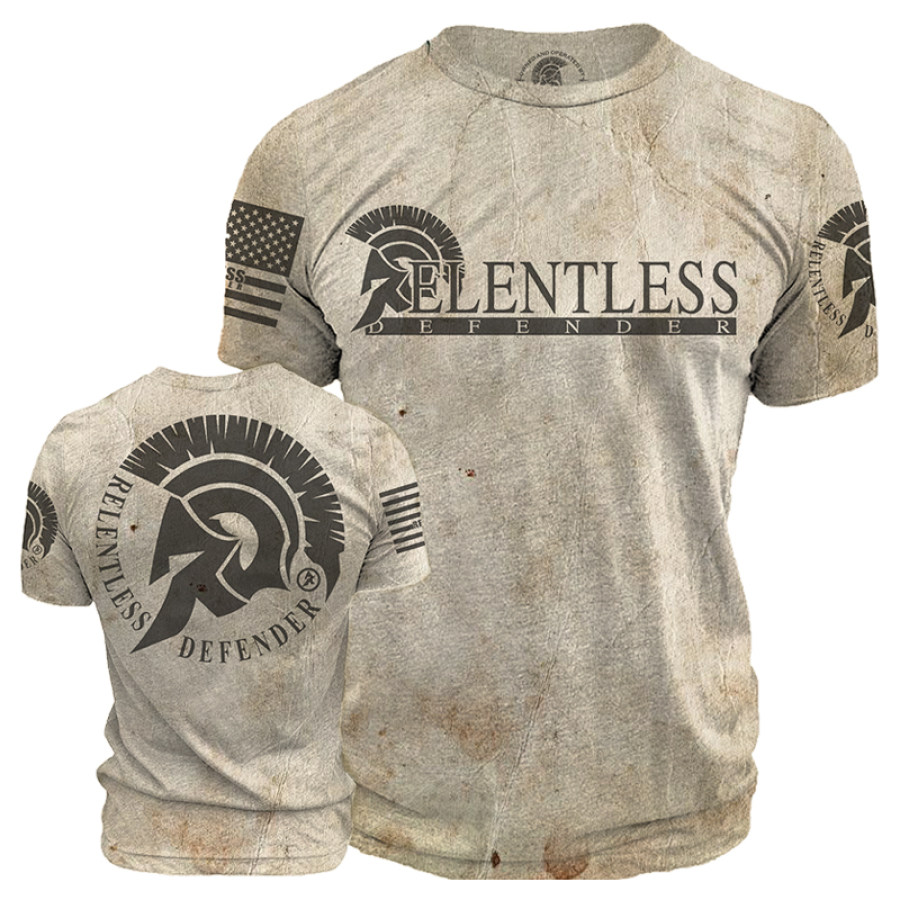 

Men's fashion retro tactical T-shirt