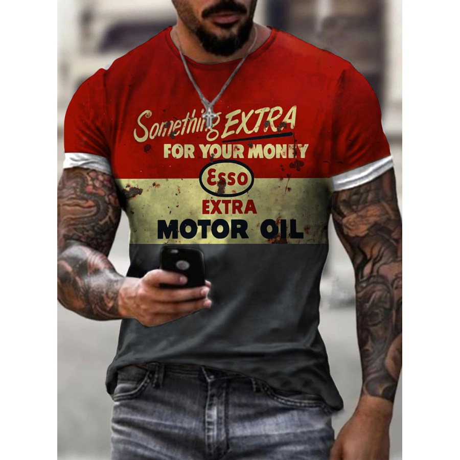 

Mens Crew Neck Color Block Short Sleeve Tops T-shirts
