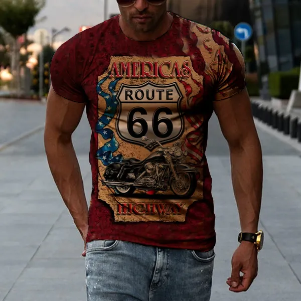Route 66 classic T-shirt - Woolmind.com 