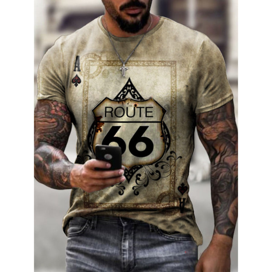 

Casual Contrast Route 66 T-shirt