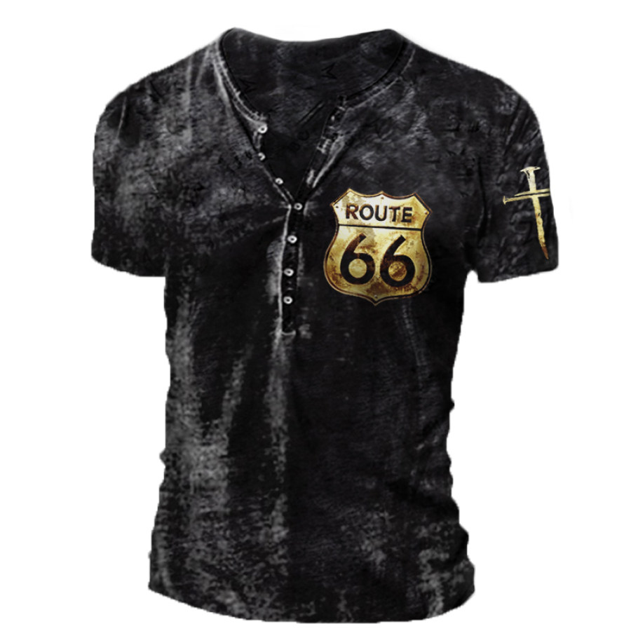 

Mens Route 66 Printed Outdoor Casual T-Shirt