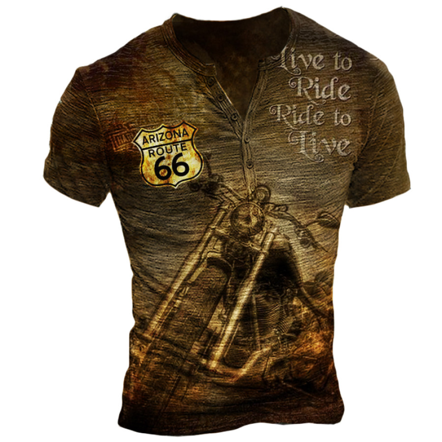 

Mens motorcycle print outdoor T-shirt