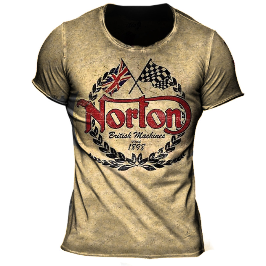 

Mens fashion retro printed T-shirt