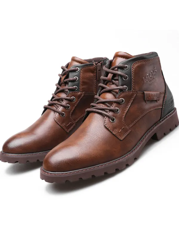 Chelsea Martin Boots Men's Retro Motorcycle Boots Work Boots - Realyiyi.com 