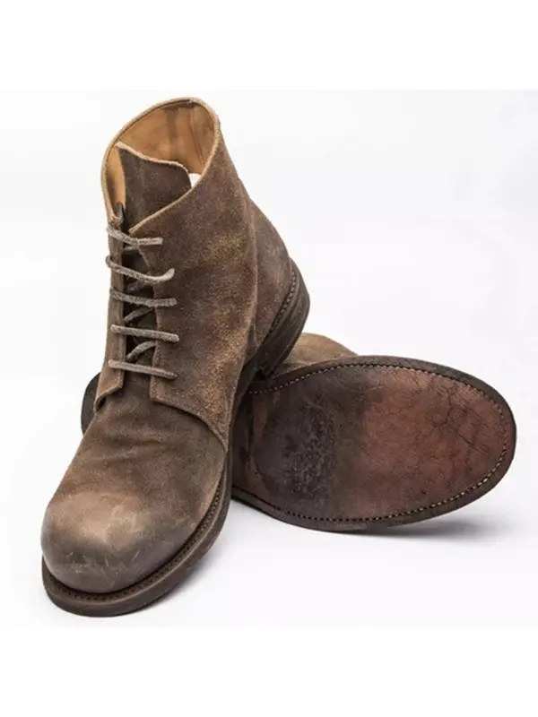 Men's Retro Tactical Leather Boots - Machoup.com 