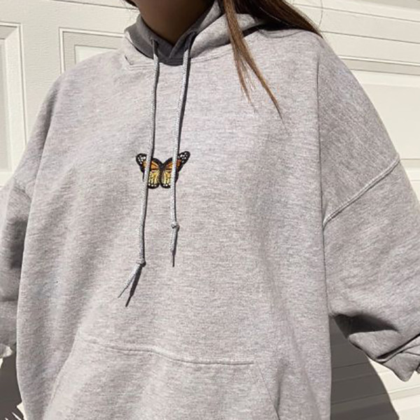 sweatshirt with butterfly