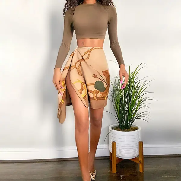 Women's Fashion Design Print Skirt RY65 - Leanarea.chimpone.com 
