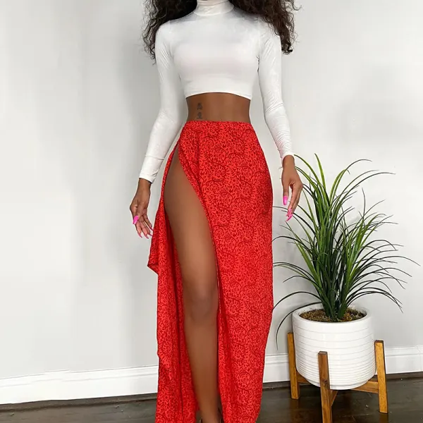 Women's fashionable split sexy skirt RY65 - Leanarea.chimpone.com 