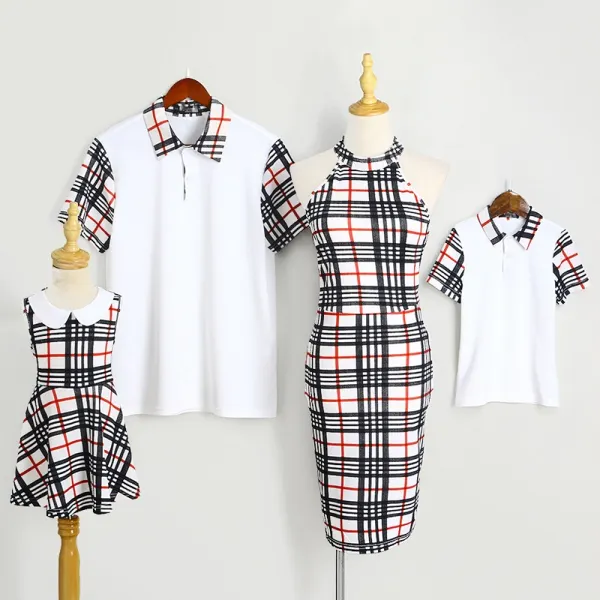 Plaid Color Block Family Outfits - Popopiestyle.com 