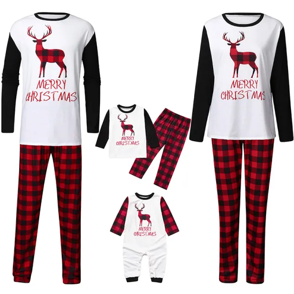 Fawn Print Christmas Plaid Long Sleeve Family Pack - Leanarea.chimpone.com 