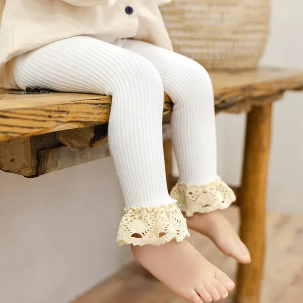 Girls Vertical Striped Cute Leggings - Popopiearab.com 
