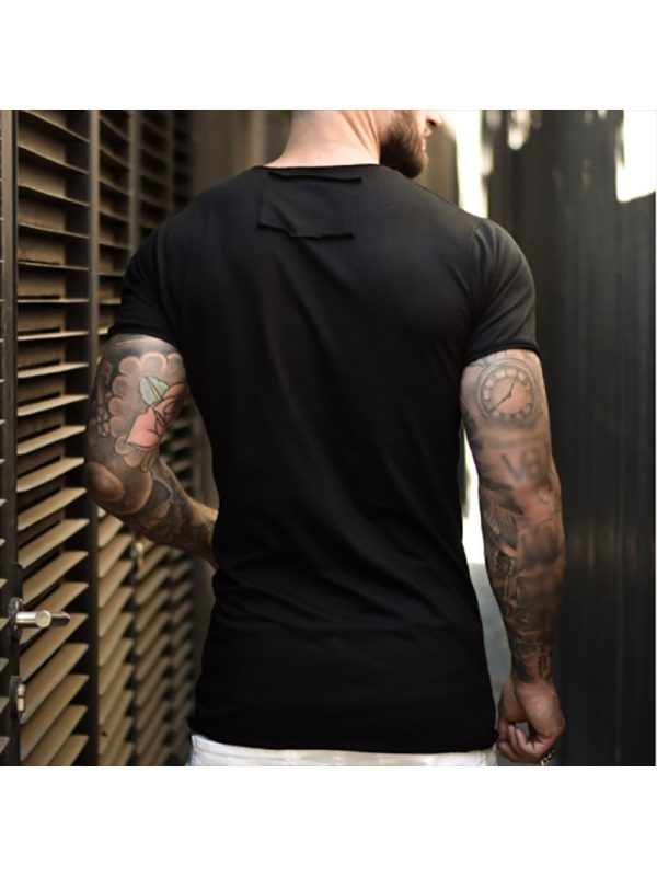 Men's casual solid color T-shirt - menstylelife.com