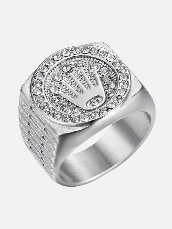 The Supermade Stainless Steel Crown Ring - Fashionmia.chimpone.com 