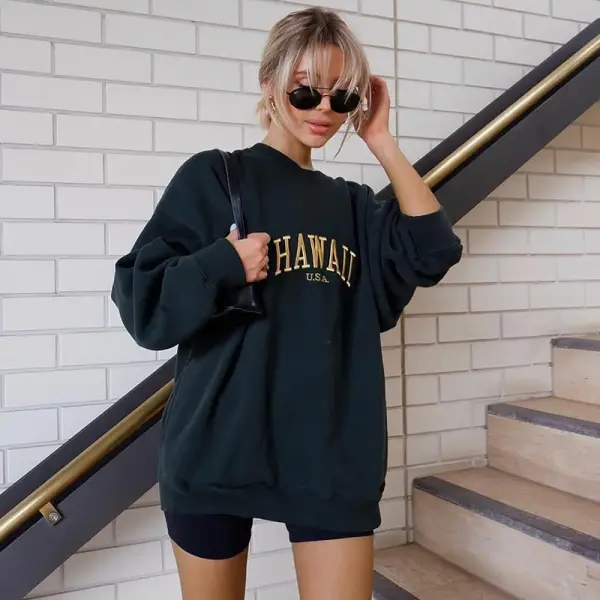 Casual HAWAII Sweatshirt - Leanarea.chimpone.com 