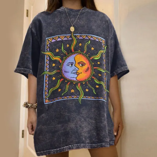 Casual Printed Short-sleeved T-shirt - Leanarea.chimpone.com 