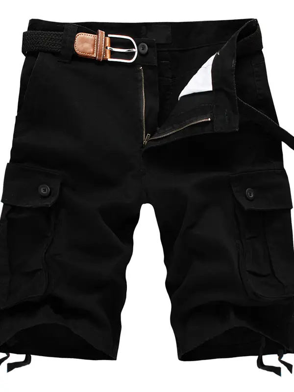 Men's Casual Zip Pocket Shorts LH070 - Inkshe.com 