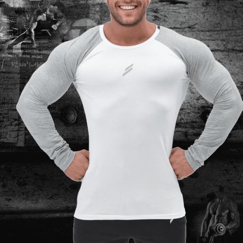 Mens fitness sports stretch Shirt