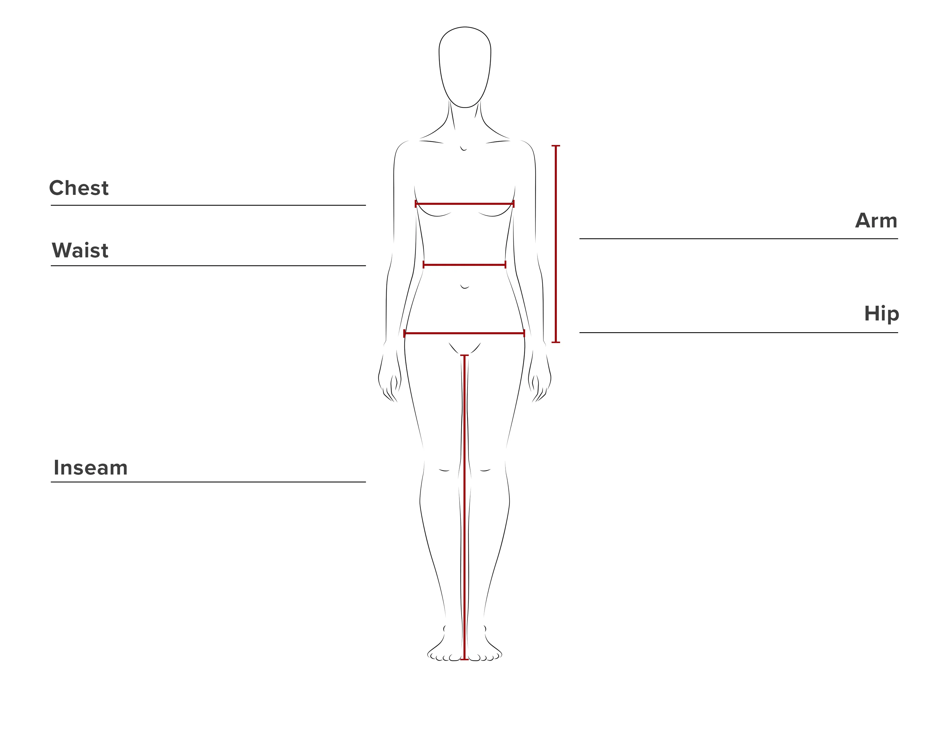Natural Waist: Measure around your natural waist, at narrowest point. 