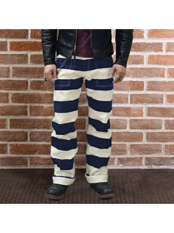 striped prison pants