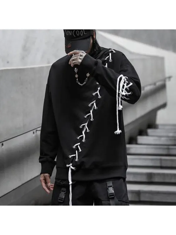 Fashion personality strap hoodie - Anrider.com 