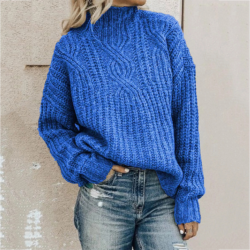 Turtleneck Twist Knitted Pullover