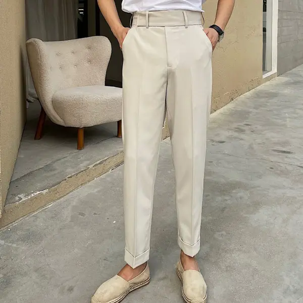 Vintage Fashion All-in-one Ironing Slim Long Trousers Male - Salolist.com 
